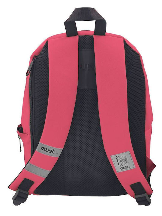 Must Backpack Monochrome Rpet Plus Colored Inside 32x17x42 1 Main Compartment Pink