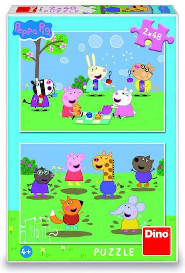 Dino Peppa Pig & Freunde 2x48 Teile Puzzle Dino 38166