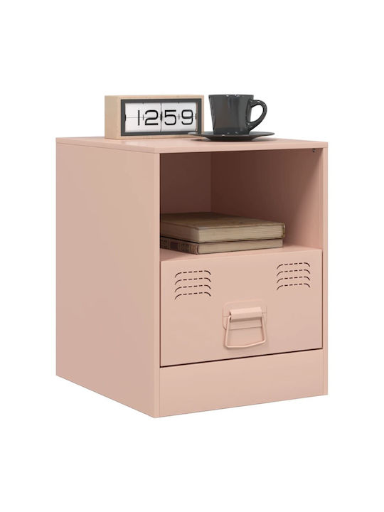 Nachttisch Metall Rosa 34.5x39x44cm