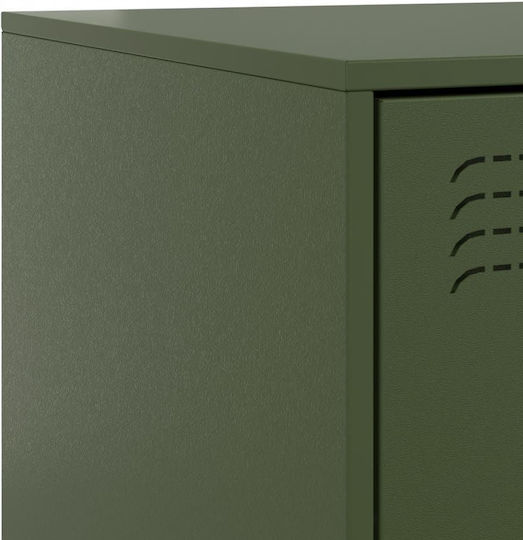 Metal Bedside Tables Green Set of 2 34.5x39x62cm