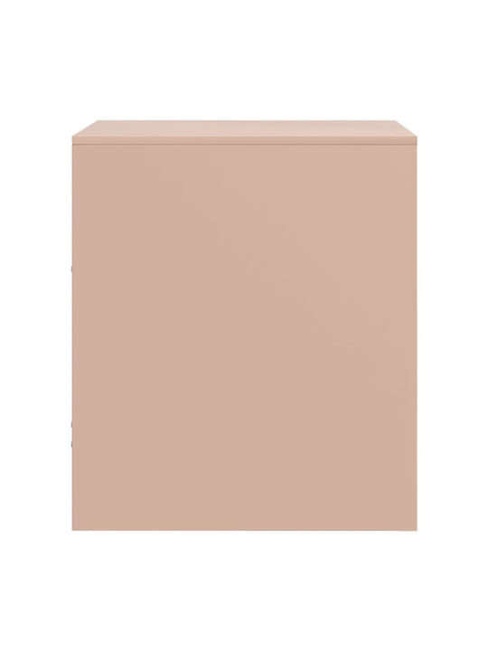 Nachttisch Metall Rosa 34.5x39x44cm