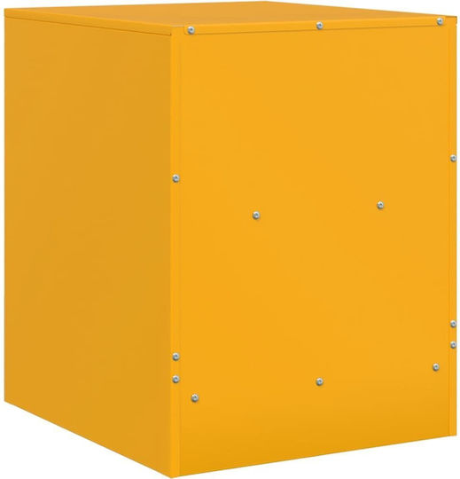 Noptiere Metalice Galbene 2buc 34.5x39x44cm