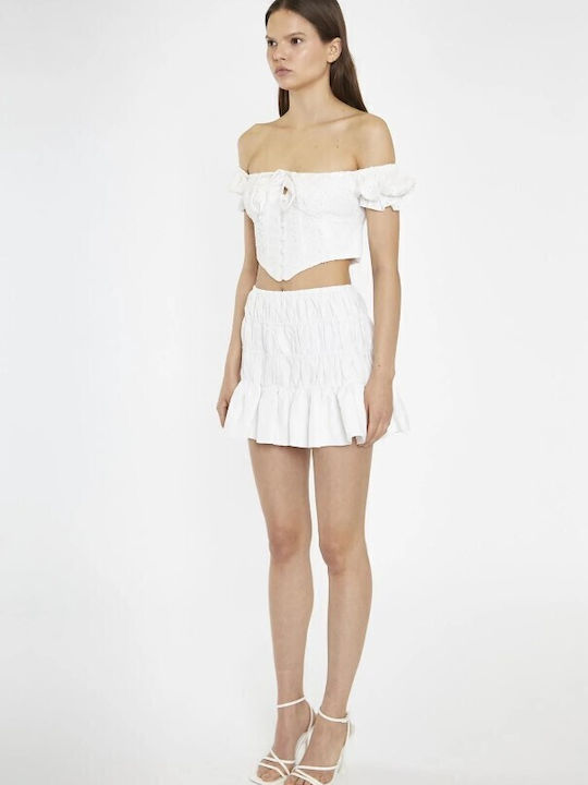 Women's Summer Crop Top White