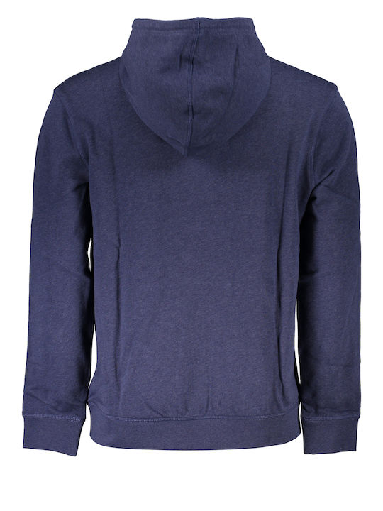 Hugo Boss Men's Sweatshirt with Hood and Pockets Blue