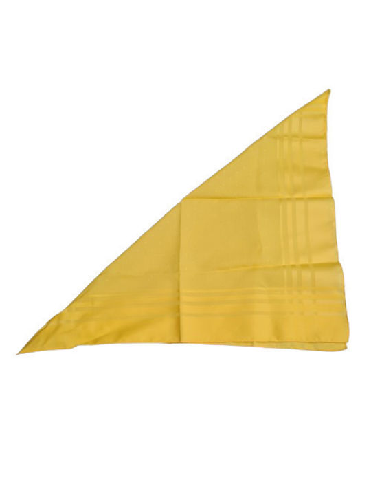 Μαντήλι τετράγωνο 50cm κίτρινο με σχέδια