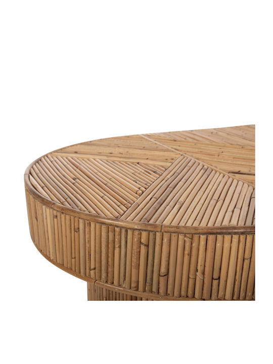 Round Side Table Gatsby Made of Bamboo Natural Color 39x39x39 cm