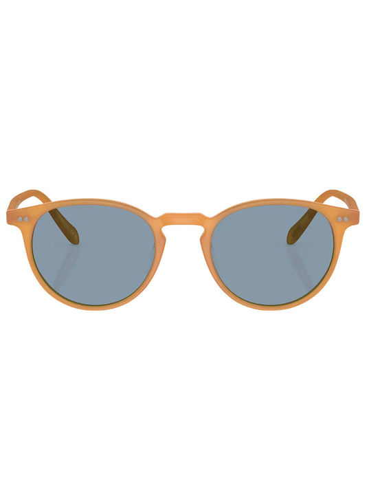 Oliver Peoples Riley Sun Unisex Γυαλιά Ηλίου με Πορτοκαλί Κοκκάλινο Σκελετό και Μπλε Φακό OV5004SU 169956