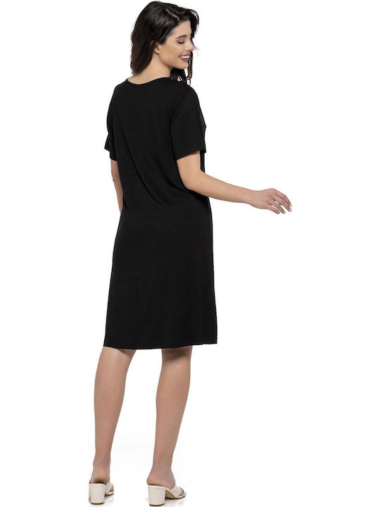 Sommer Midi Kleid Black