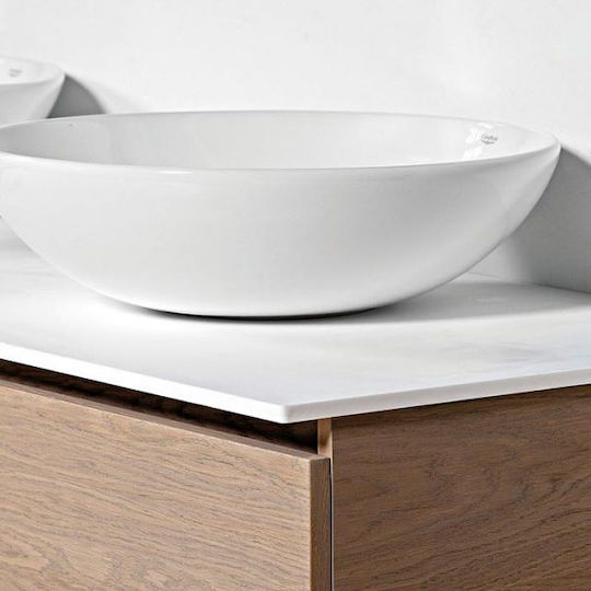 Mabo Στήλη Μπάνιου Δαπέδου Μ160xΒ30xΥ30cm Δρυς