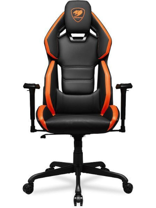 Cougar Hotrod Artificial Leather Gaming Chair with Adjustable Arms Black / Orange