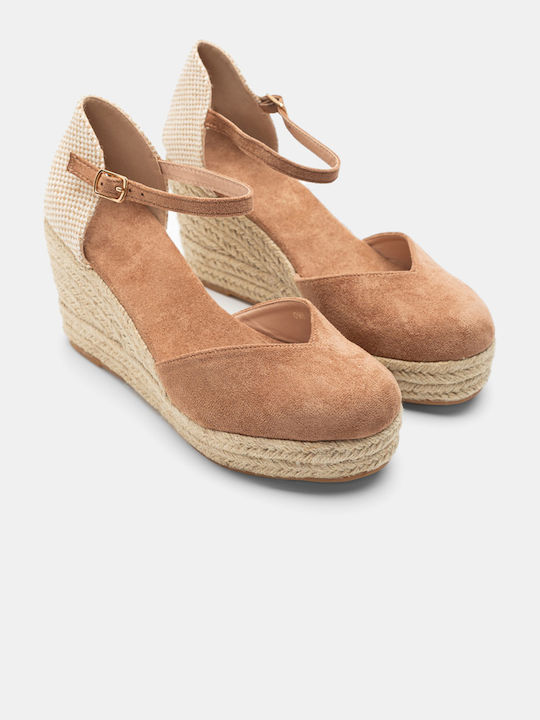 Damenplattformen im Espadrilles-Stil Braun