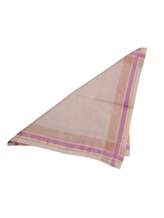 Women's Pocket Handkerchief Cotton Shawl Pink/Salmon