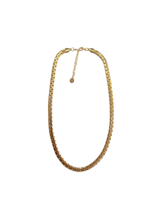 One Necklace from Gold Plated Steel