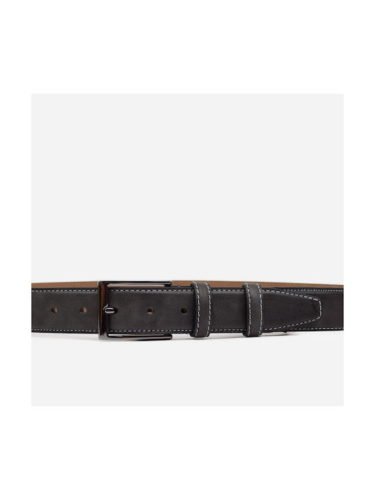 Stefano Mario Men's Leather Belt Gray
