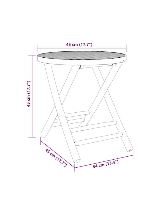 Outdoor-Stuhl Bamboo Grey mit Kissen 3Stück 45x45εκ.