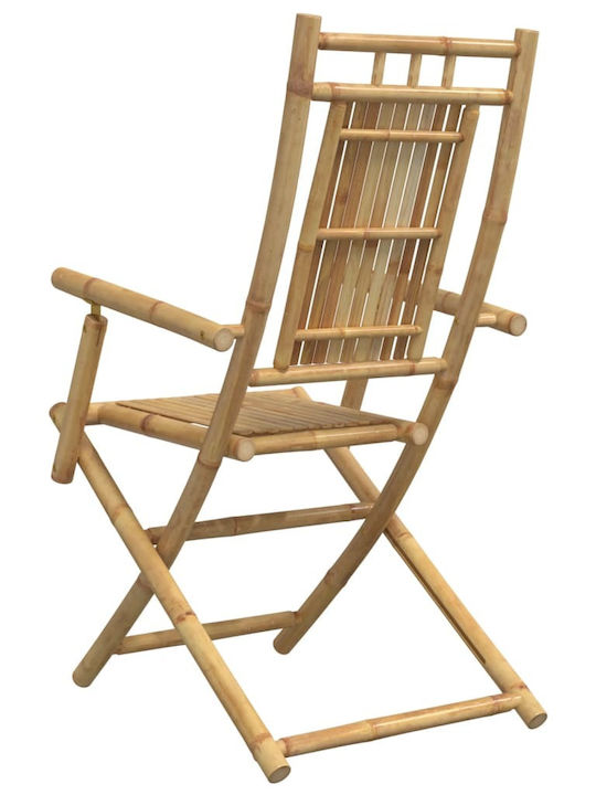 Scaun de exterior Bambus Bambus cu pernă 4buc 53x66x99cm
