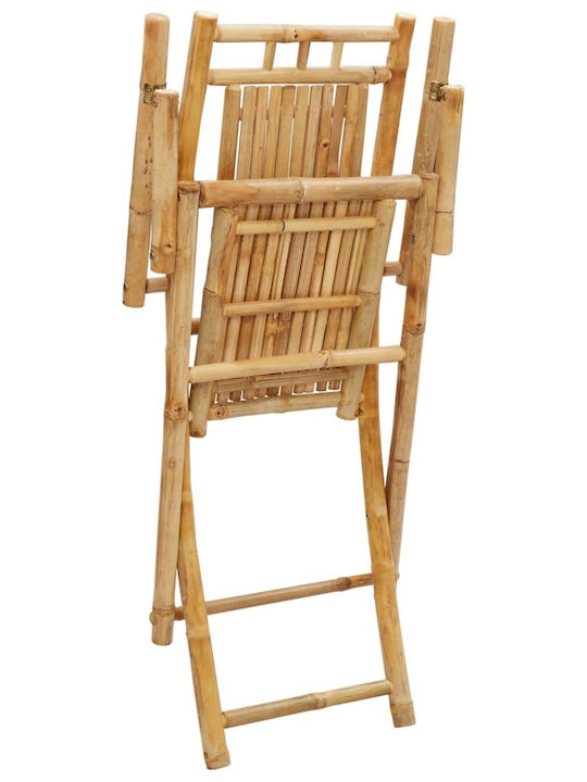 Scaun de exterior Bambus Bambus cu pernă 4buc 53x66x99cm