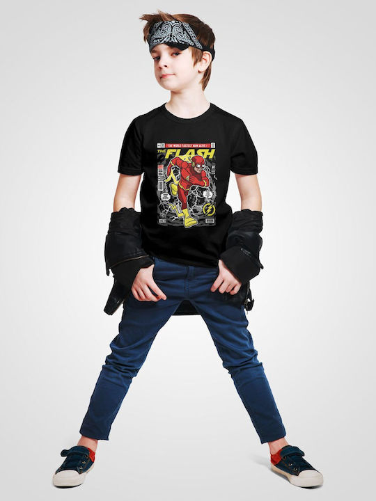 Pop Culture Kinder-T-Shirt Schwarz Der Blitz