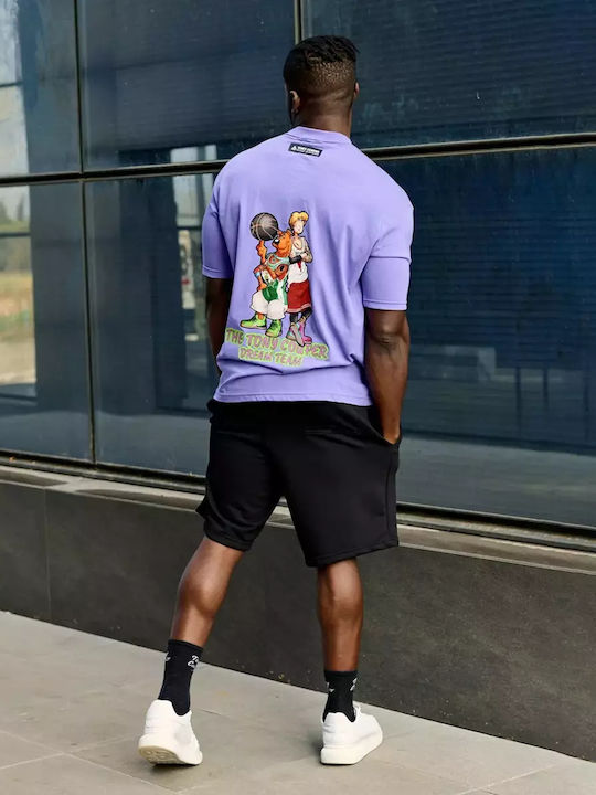 Tony Couper T-shirt Μωβ Βαμβακερό
