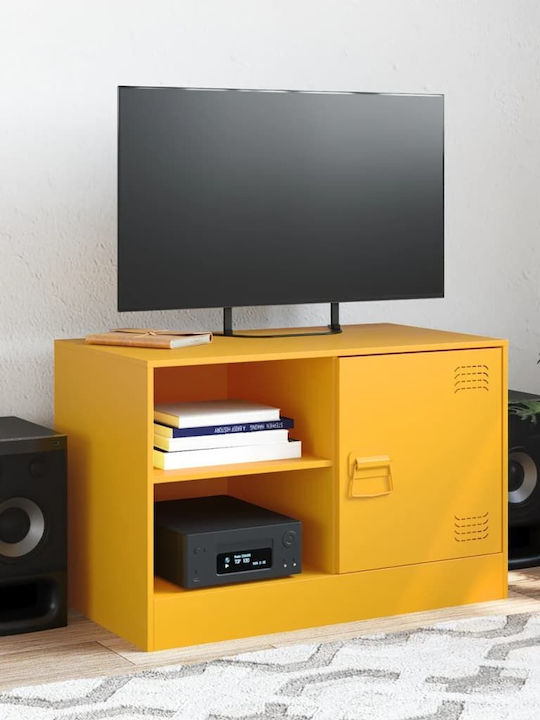 Metal TV Stand Mustard Yellow M67xD39xH44cm
