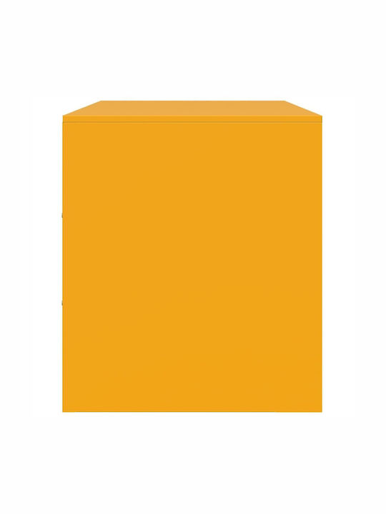 Metal TV Stand Mustard Yellow 99x39x44cm
