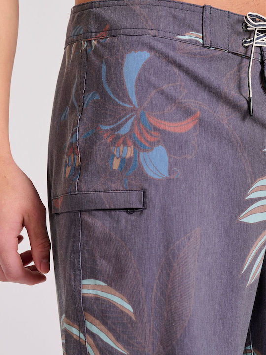 Men's Swimwear Bermuda Gray Floral