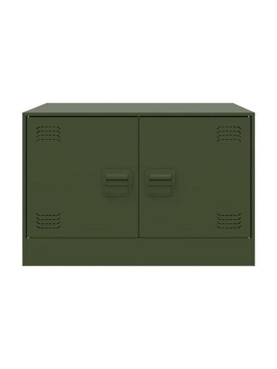 Rectangular Metal Side Table Green Lime M67xL50xH44cm