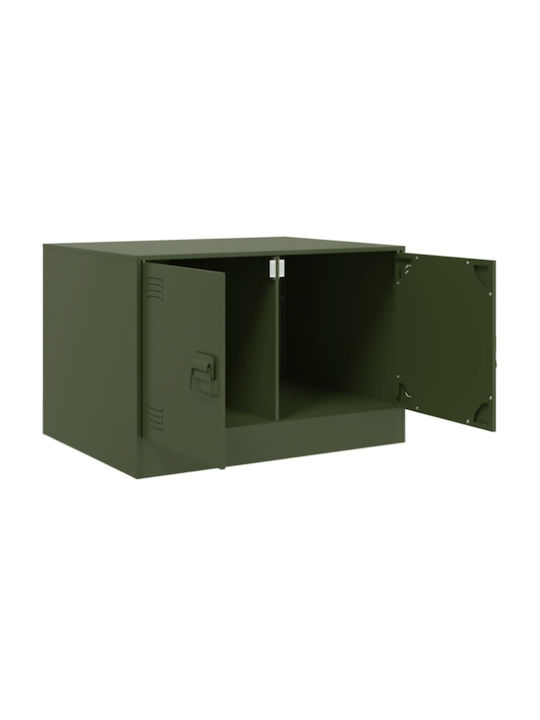 Rectangular Metal Side Table Green Lime M67xL50xH44cm