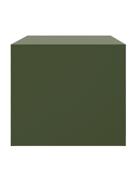 Rectangular Metal Side Table Green Lime M67xL50xH44cm