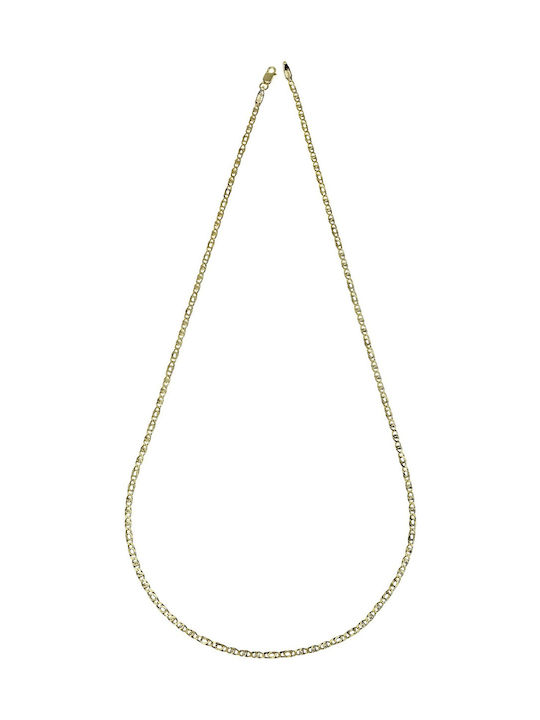 Korifidis Herren Goldene Kette Nacken 14K Länge 55cm