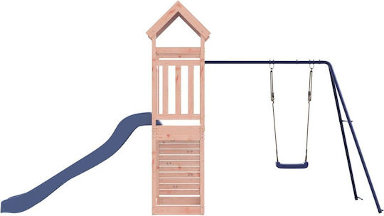 vidaXL Holzturm mit Kletterfläche Braun