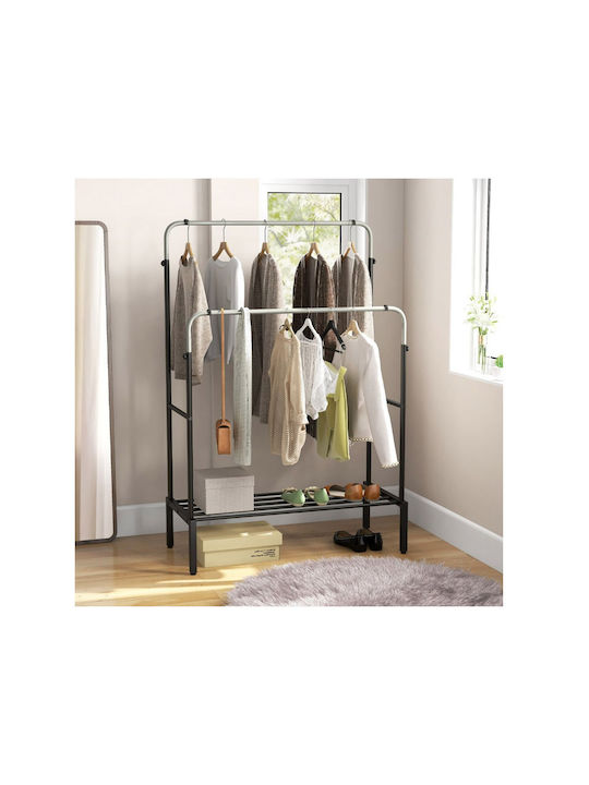 Costway Floor Garment Rack made of Metal Black 108x50x160cm