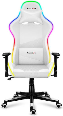 Huzaro Gaming Chair with Adjustable Armrests and RGB Lighting White