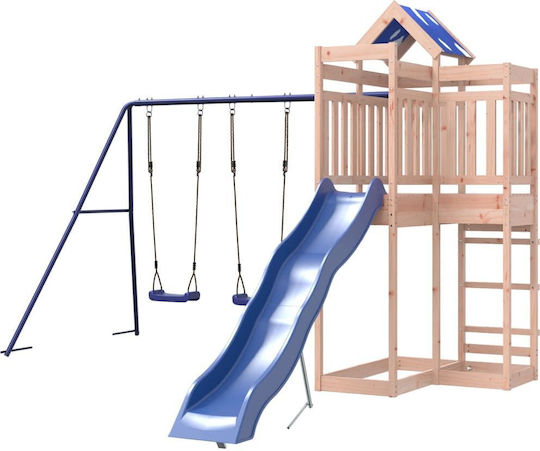 vidaXL Holzturm Spielplatzspielzeug mit Rutsche Braune