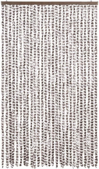 vidaXL Къртина за вратата Кафяв 118x220см 4004892