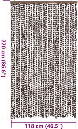 vidaXL Türvorhang Braun 118x220cm 4004889