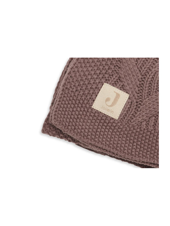 Jollein Κουβέρτα Αγκαλιάς & Λίκνου Πλεκτή Καφέ Chestnut 75x100εκ.
