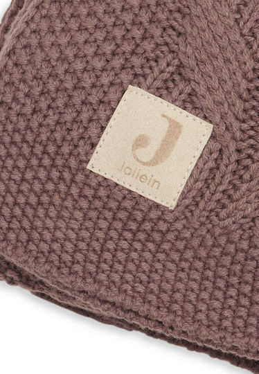 Jollein Κουβέρτα Αγκαλιάς & Λίκνου Πλεκτή Καφέ Chestnut 75x100εκ.