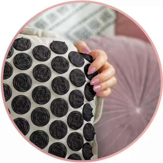 Neo Sport Acupressure Σετ 3τμχ Μαξιλάρι Τσάντα Μεταφοράς 70x44cm Μπεζ Μαύρο