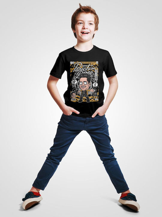 Pop Culture Kinder-T-Shirt Schwarz Brendon Urie Panic At Disco