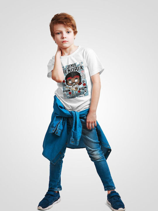 Pop Culture Tricou pentru copii Alb Jimmy Hendrix