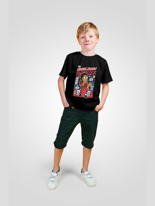 Pop Culture Tricou pentru copii Negru Michael Jackson Thriller