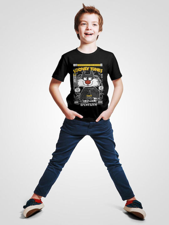 Pop Culture Kids T-shirt Black Sylvester