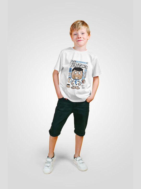 Pop Culture Kinder-T-Shirt Weiß Fred Flinstones