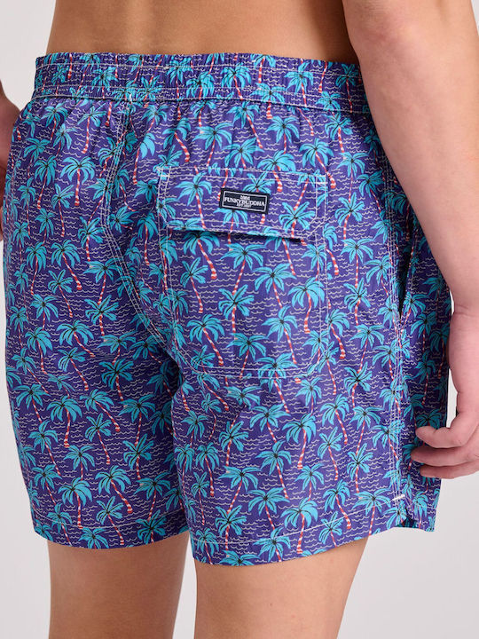Funky Buddha Men's Swimwear Shorts Blue Floral