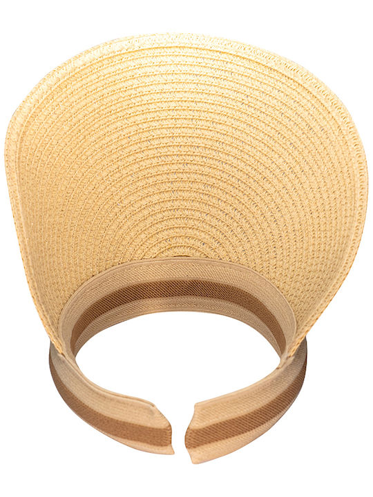 Brims and Trims Γυναικείο Ψάθινο Καπέλο Visor Μπεζ