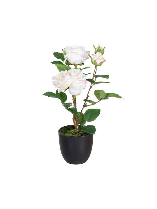 BigBuy Artificial Plant in Small Pot Pink 38cm 1pcs