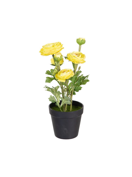 BigBuy Artificial Plant in Small Pot Black 37cm 1pcs