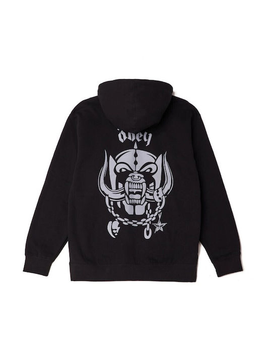 OBEY Men Motorhead Warpig Premium Fleece Hoodie - BLACK - 112843046S