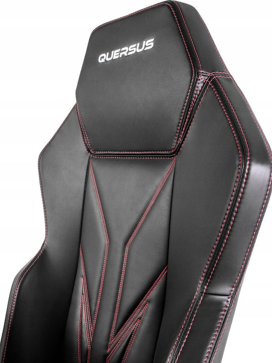 Quersus VAOS.2.3 Artificial Leather Gaming Chair with Adjustable Arms Red Accent